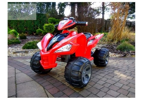 Quad na Akumulator Duże Koła Czerwony Quad na Akumulator Duże Koła Czerwony