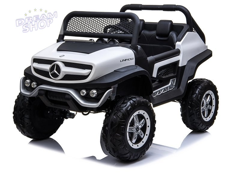 Auto na Akumulator Mercedes Unimog Biały Auto na Akumulator Mercedes Unimog Biały