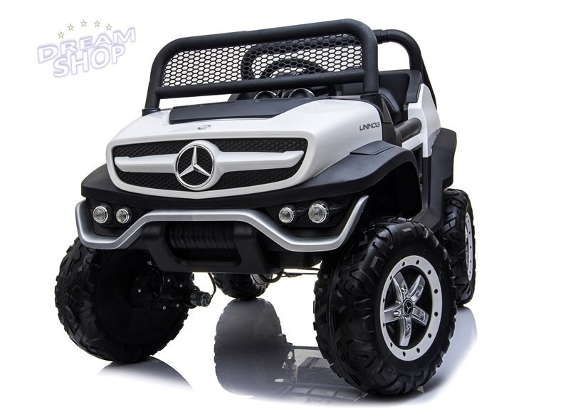 Auto na Akumulator Mercedes Unimog Biały Auto na Akumulator Mercedes Unimog Biały