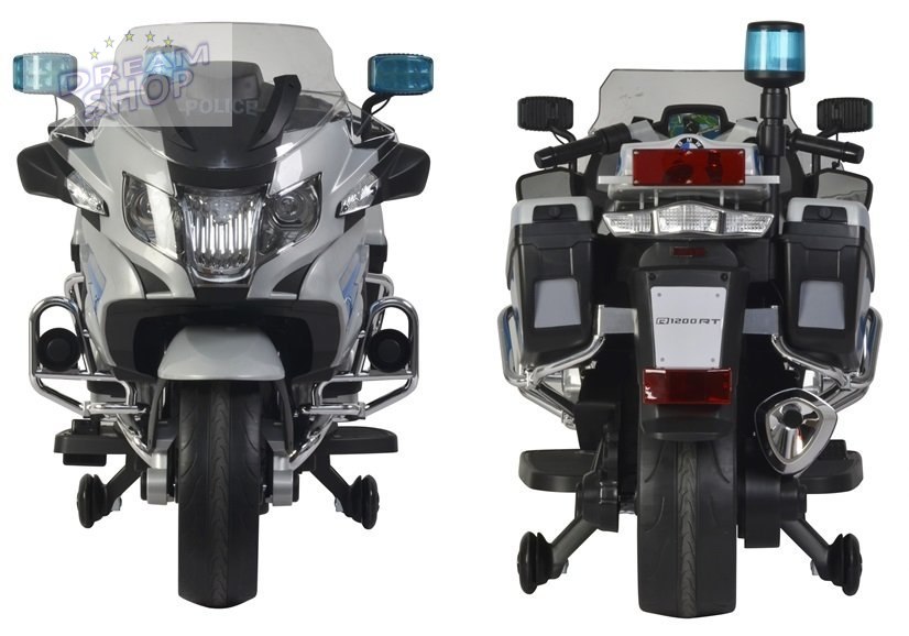 Motor na Akumulator BMW R1200 Policja Srebrny Motor na Akumulator BMW R1200 Policja Srebrny