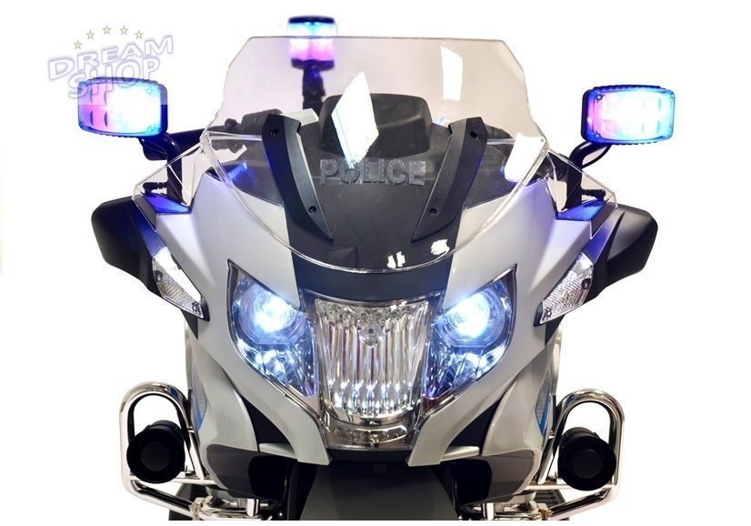 Motor na Akumulator BMW R1200 Policja Srebrny Motor na Akumulator BMW R1200 Policja Srebrny