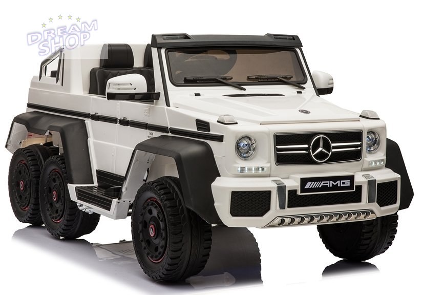 Pojazd Na Akumulator Mercedes 6x45W Biały MP4 Pojazd Na Akumulator Mercedes 6x45W Biały MP4