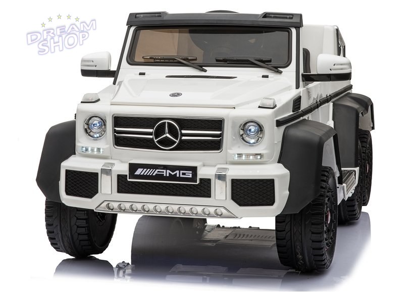 Pojazd Na Akumulator Mercedes 6x45W Biały MP4 Pojazd Na Akumulator Mercedes 6x45W Biały MP4