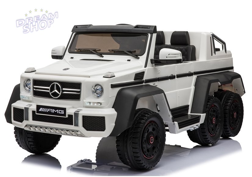 Pojazd Na Akumulator Mercedes 6x45W Biały MP4 Pojazd Na Akumulator Mercedes 6x45W Biały MP4