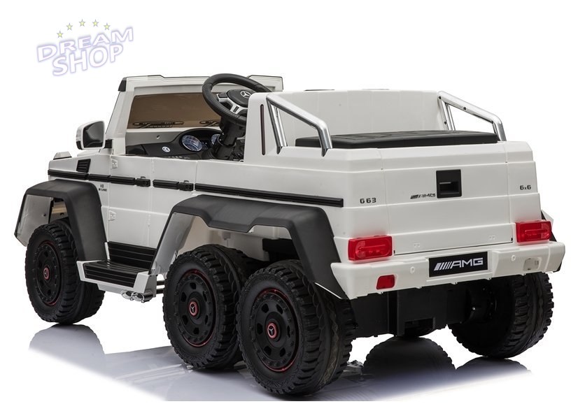 Pojazd Na Akumulator Mercedes 6x45W Biały MP4 Pojazd Na Akumulator Mercedes 6x45W Biały MP4
