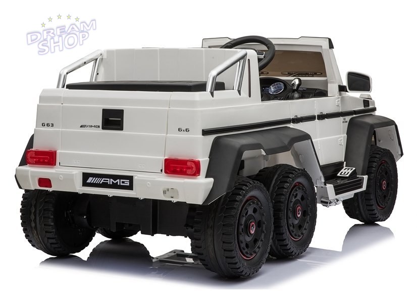 Pojazd Na Akumulator Mercedes 6x45W Biały MP4 Pojazd Na Akumulator Mercedes 6x45W Biały MP4
