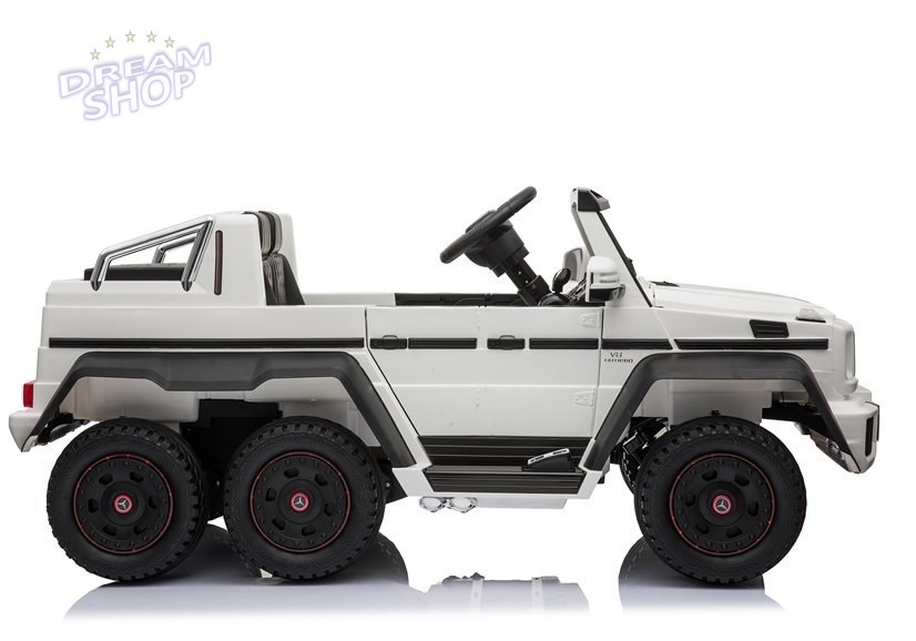 Pojazd Na Akumulator Mercedes 6x45W Biały MP4 Pojazd Na Akumulator Mercedes 6x45W Biały MP4
