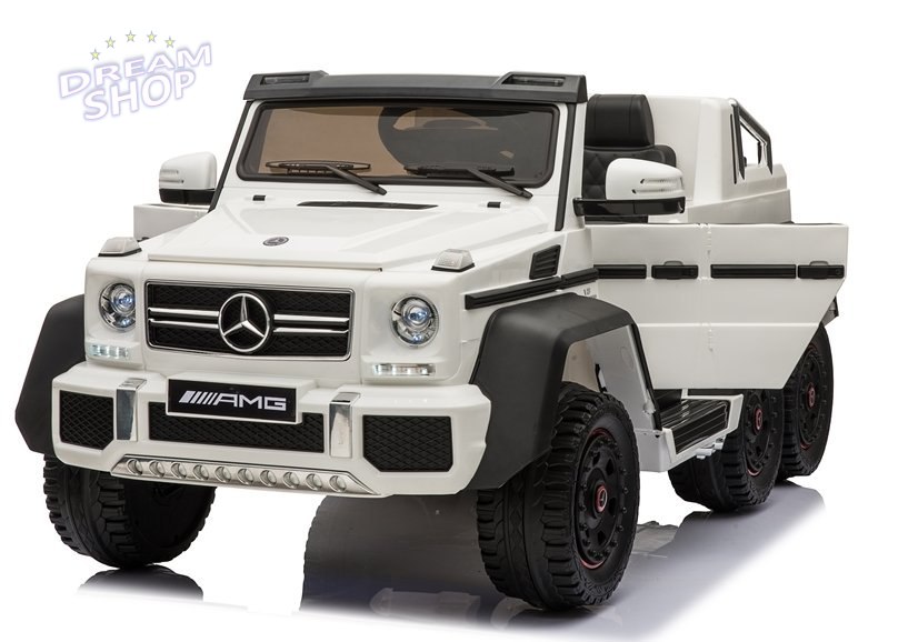 Pojazd Na Akumulator Mercedes 6x45W Biały MP4 Pojazd Na Akumulator Mercedes 6x45W Biały MP4