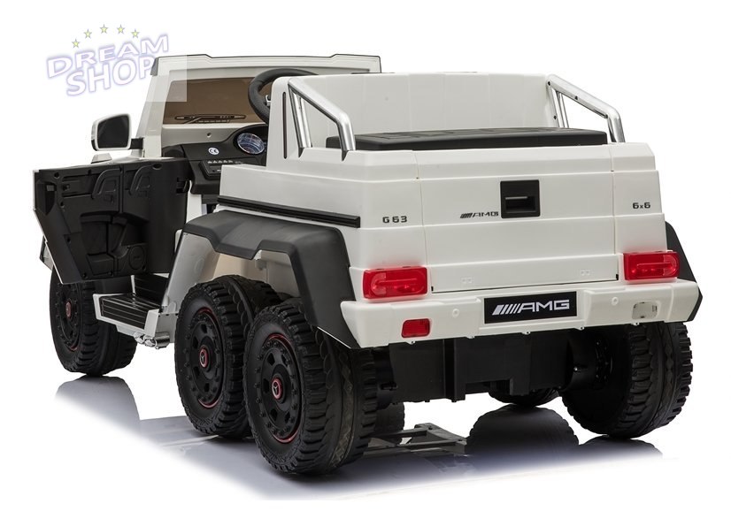 Pojazd Na Akumulator Mercedes 6x45W Biały MP4 Pojazd Na Akumulator Mercedes 6x45W Biały MP4