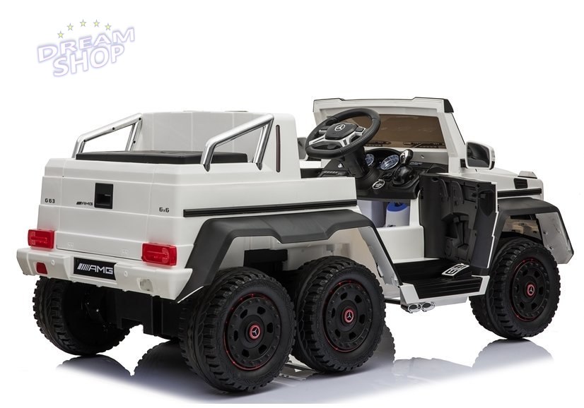 Pojazd Na Akumulator Mercedes 6x45W Biały MP4 Pojazd Na Akumulator Mercedes 6x45W Biały MP4