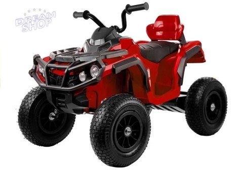 Quad na Akumulator BDM0906 Pompowane Koła Czerwony Quad na Akumulator BDM0906 Pompowane Koła Czerwony