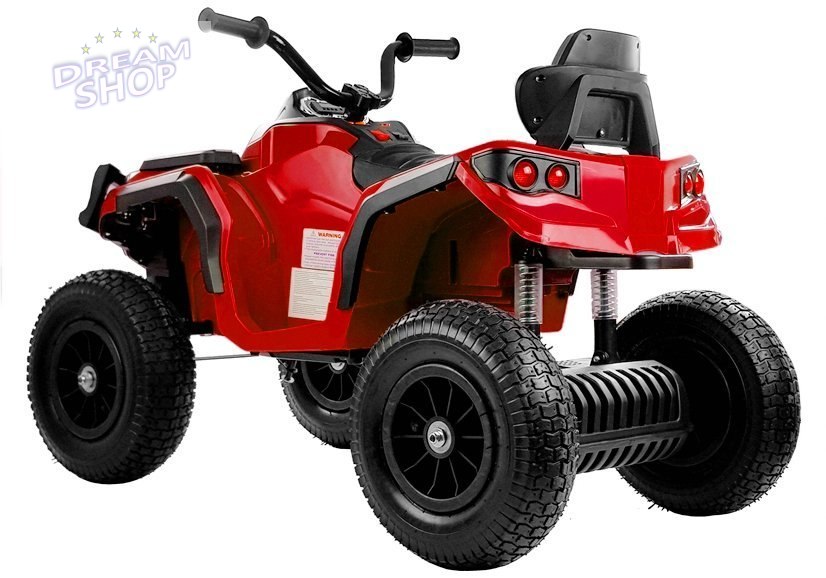 Quad na Akumulator BDM0906 Pompowane Koła Czerwony Quad na Akumulator BDM0906 Pompowane Koła Czerwony