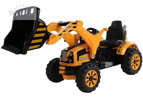 Traktor na akumulator z Łyżką Koparka Pomarańczowy Traktor na akumulator z Łyżką Koparka Pomarańczowy
