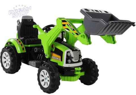 Traktor na akumulator z Łyżką Koparka Zielony Traktor na akumulator z Łyżką Koparka Zielony