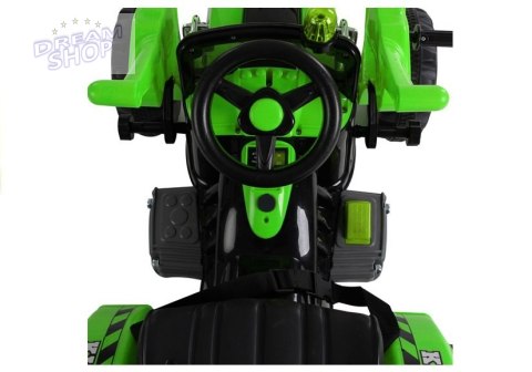 Traktor na akumulator z Łyżką Koparka Zielony Traktor na akumulator z Łyżką Koparka Zielony