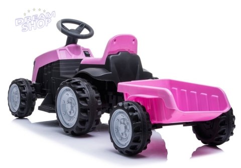 Traktor z Przyczepą na Akumulator TR1908T Różowy