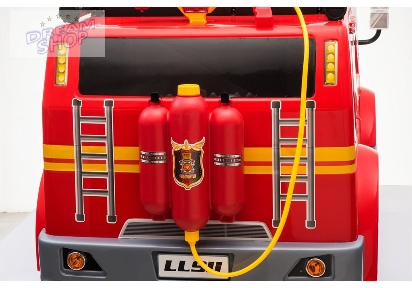 Wóz Strażacki na Akumulator Czerwony Dla Dzieci Pilot