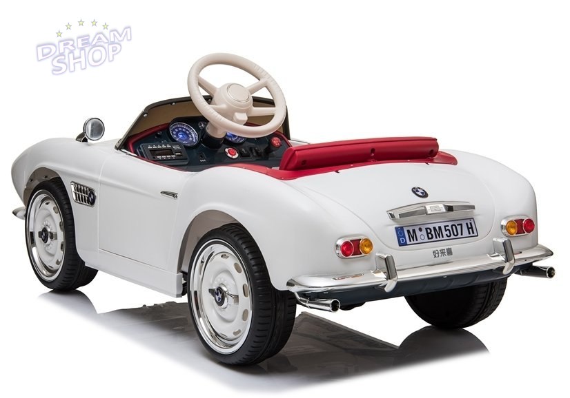 Auto na Akumulator BMW Retro Białe Auto na Akumulator BMW Retro Białe