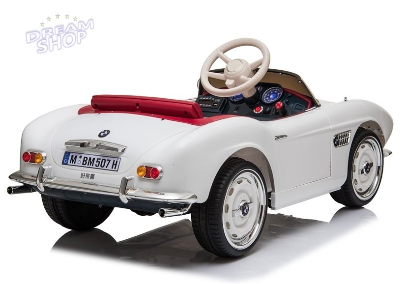 Auto na Akumulator BMW Retro Białe Auto na Akumulator BMW Retro Białe