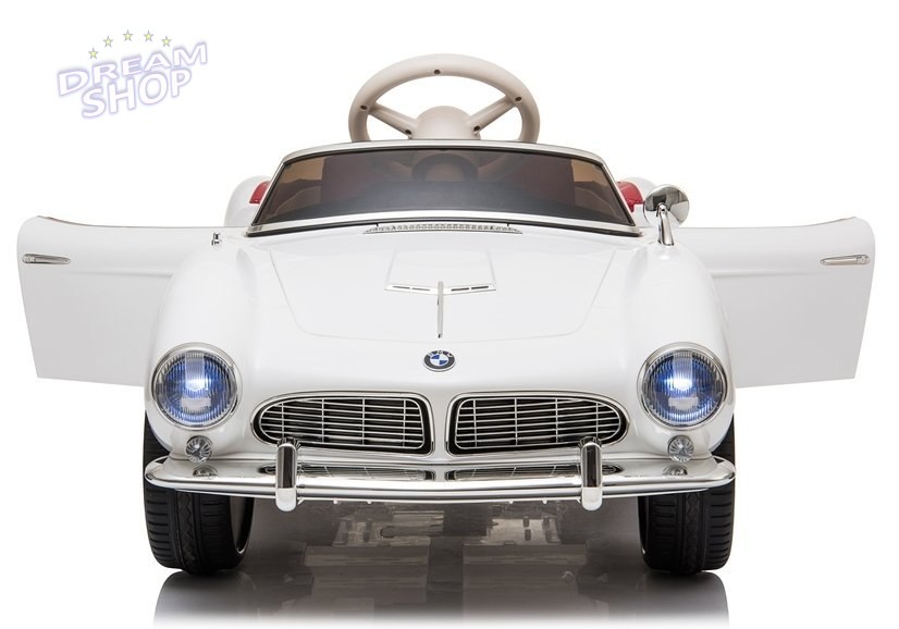 Auto na Akumulator BMW Retro Białe Auto na Akumulator BMW Retro Białe