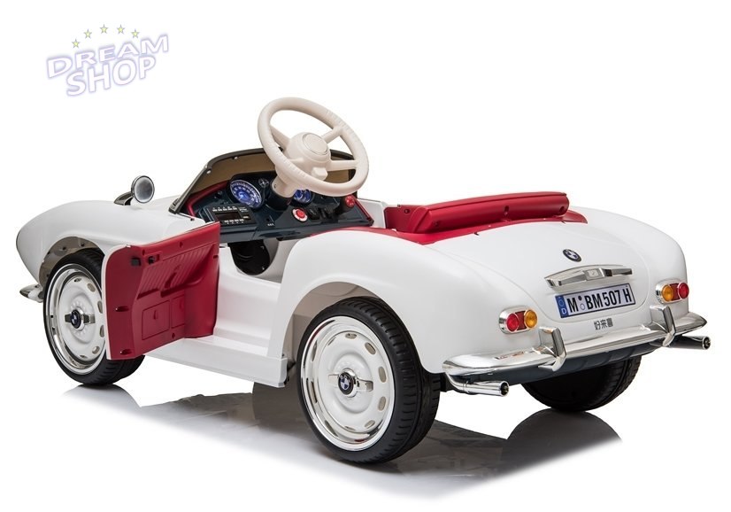 Auto na Akumulator BMW Retro Białe Auto na Akumulator BMW Retro Białe
