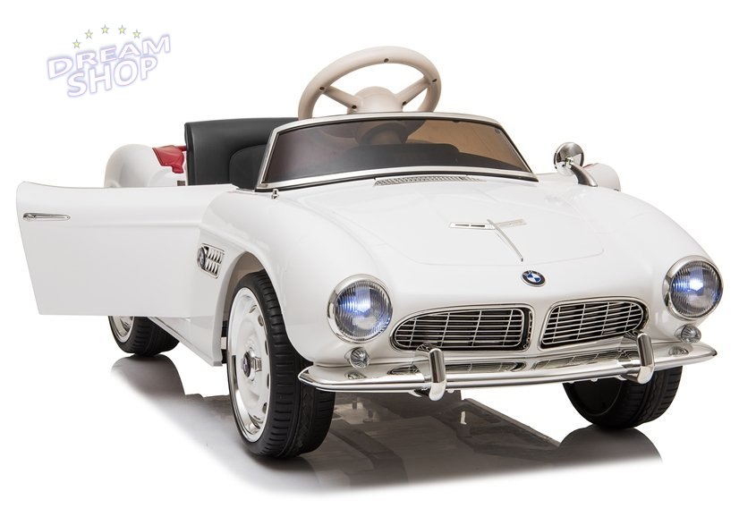 Auto na Akumulator BMW Retro Białe Auto na Akumulator BMW Retro Białe