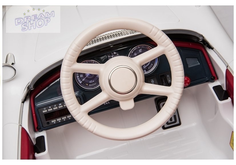 Auto na Akumulator BMW Retro Białe Auto na Akumulator BMW Retro Białe
