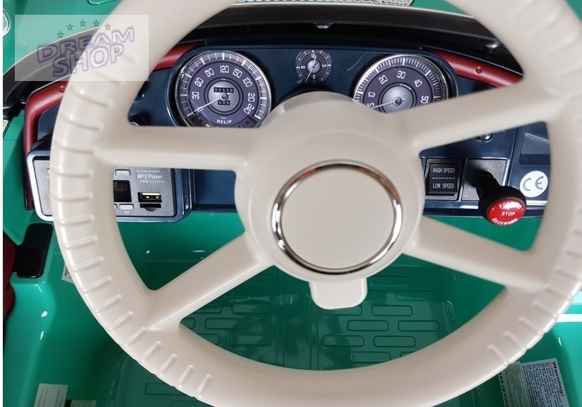 Auto na Akumulator BMW Retro Zielone Lakierowane Auto na Akumulator BMW Retro Zielone Lakierowane