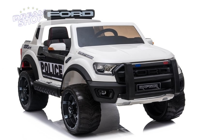 Auto na Akumulator Ford Ranger Raptor Police DK-F150RP Biały Lakier Auto na Akumulator Ford Ranger Raptor Police DK-F150RP Biały Lakier