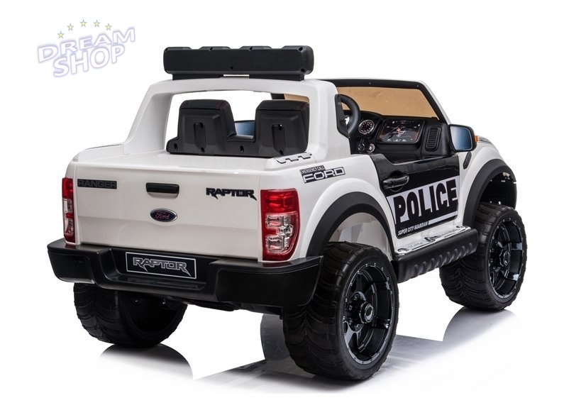 Auto na Akumulator Ford Ranger Raptor Police DK-F150RP Biały Lakier Auto na Akumulator Ford Ranger Raptor Police DK-F150RP Biały Lakier