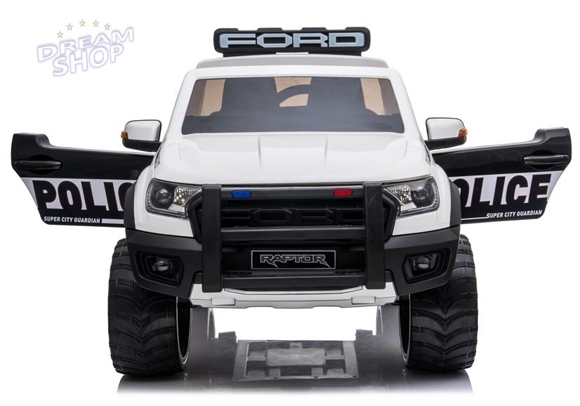 Auto na Akumulator Ford Ranger Raptor Police DK-F150RP Biały Lakier Auto na Akumulator Ford Ranger Raptor Police DK-F150RP Biały Lakier