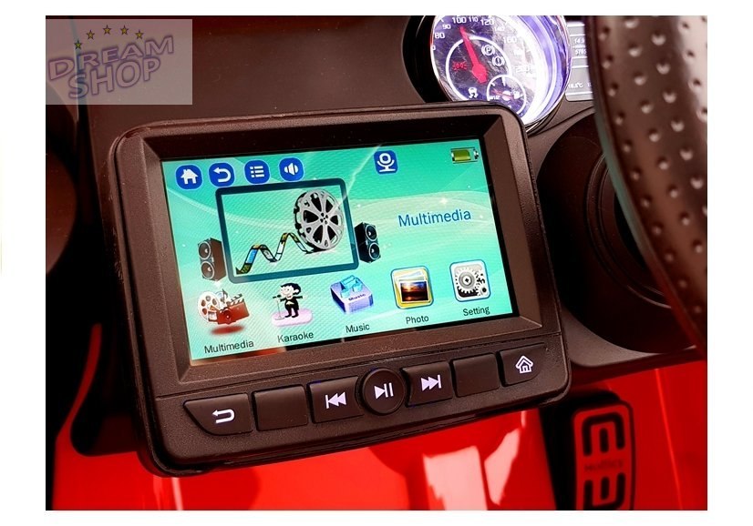Pojazd Na Akumulator Mercedes 6x45W Czerwony MP4 Pojazd Na Akumulator Mercedes 6x45W Czerwony MP4
