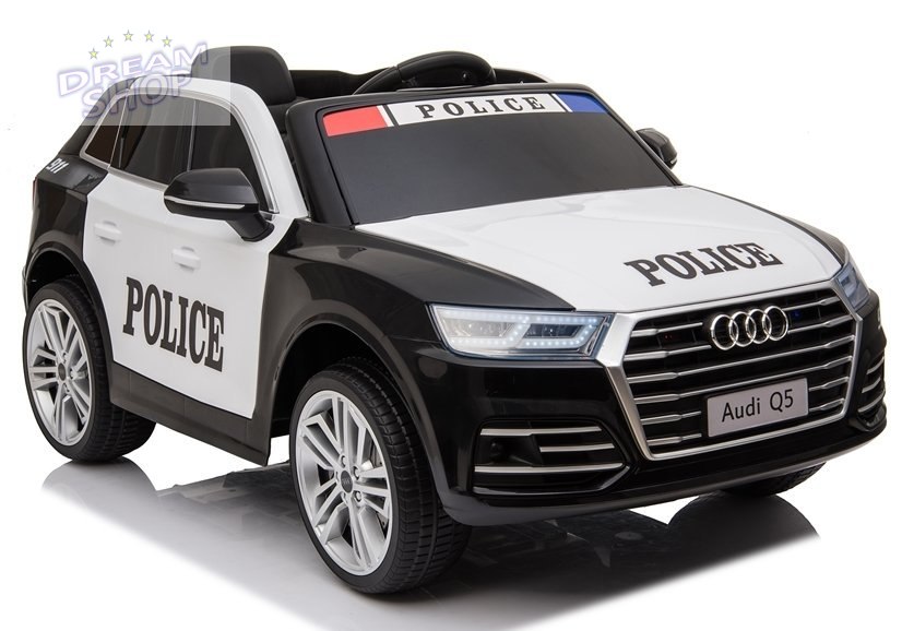 Pojazd na Akumulator Audi Q5 Policja Czarny Pojazd na Akumulator Audi Q5 Policja Czarny