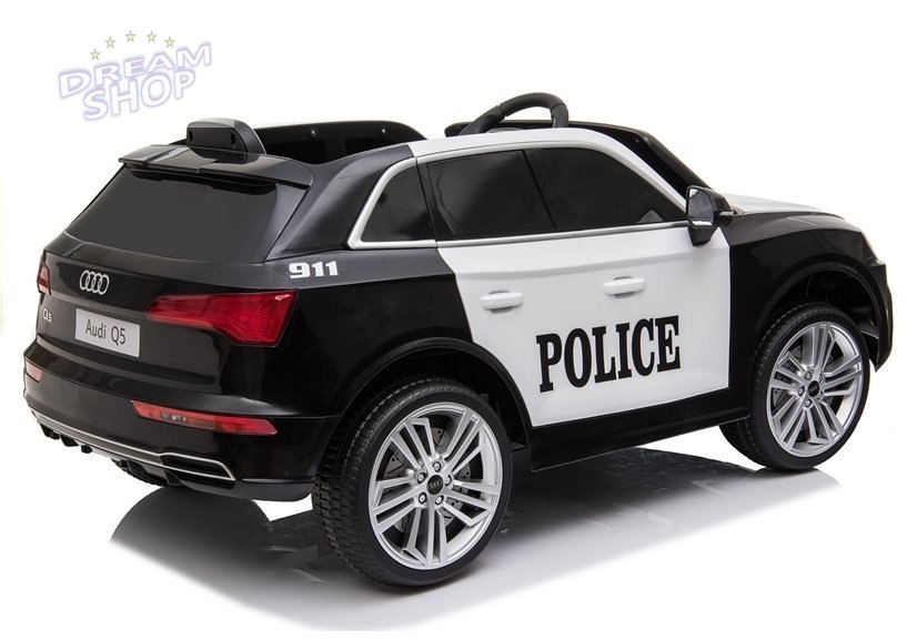 Pojazd na Akumulator Audi Q5 Policja Czarny Pojazd na Akumulator Audi Q5 Policja Czarny