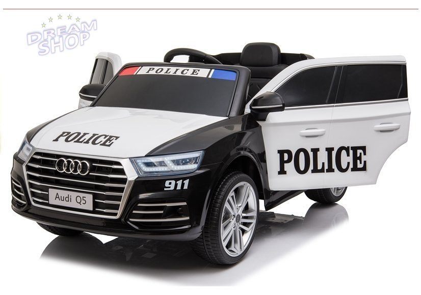 Pojazd na Akumulator Audi Q5 Policja Czarny Pojazd na Akumulator Audi Q5 Policja Czarny