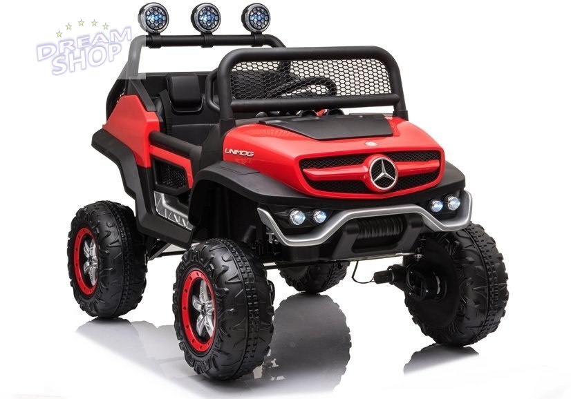 Pojazd na Akumulator Mercedes Unimog S Czerwony Lakier Pojazd na Akumulator Mercedes Unimog S Czerwony Lakier