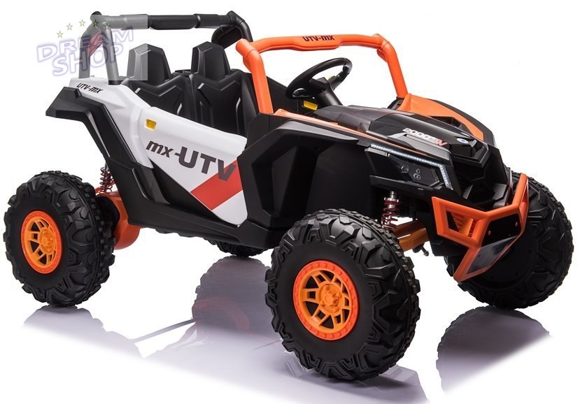 Auto na Akumulator Buggy UTV-MX Pomarańczowo-Biały MP4 Auto na Akumulator Buggy UTV-MX Pomarańczowo-Biały MP4