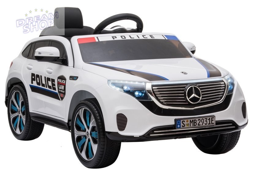 Auto na Akumulator Mercedes EQC 400 Policja Biały Auto na Akumulator Mercedes EQC 400 Policja Biały