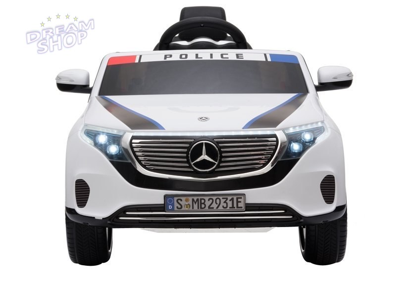 Auto na Akumulator Mercedes EQC 400 Policja Biały Auto na Akumulator Mercedes EQC 400 Policja Biały