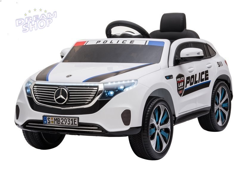 Auto na Akumulator Mercedes EQC 400 Policja Biały Auto na Akumulator Mercedes EQC 400 Policja Biały