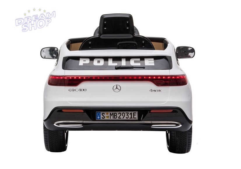 Auto na Akumulator Mercedes EQC 400 Policja Biały Auto na Akumulator Mercedes EQC 400 Policja Biały