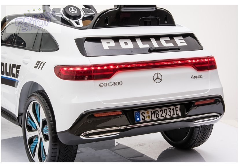 Auto na Akumulator Mercedes EQC 400 Policja Biały Auto na Akumulator Mercedes EQC 400 Policja Biały