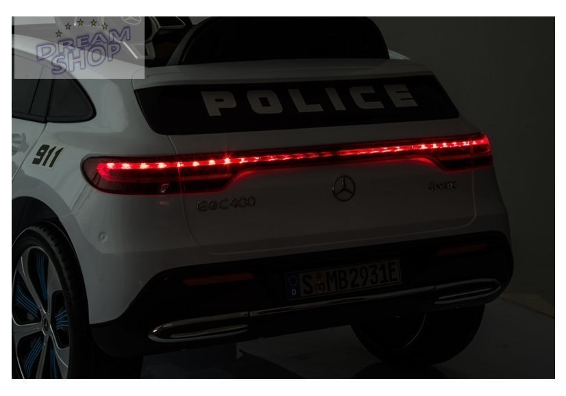 Auto na Akumulator Mercedes EQC 400 Policja Biały Auto na Akumulator Mercedes EQC 400 Policja Biały