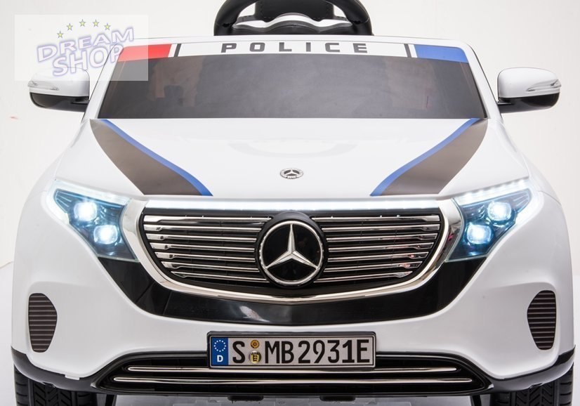 Auto na Akumulator Mercedes EQC 400 Policja Biały Auto na Akumulator Mercedes EQC 400 Policja Biały