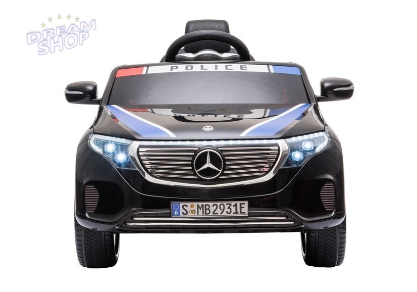 Auto na Akumulator Mercedes EQC 400 Policja Czarny Auto na Akumulator Mercedes EQC 400 Policja Czarny