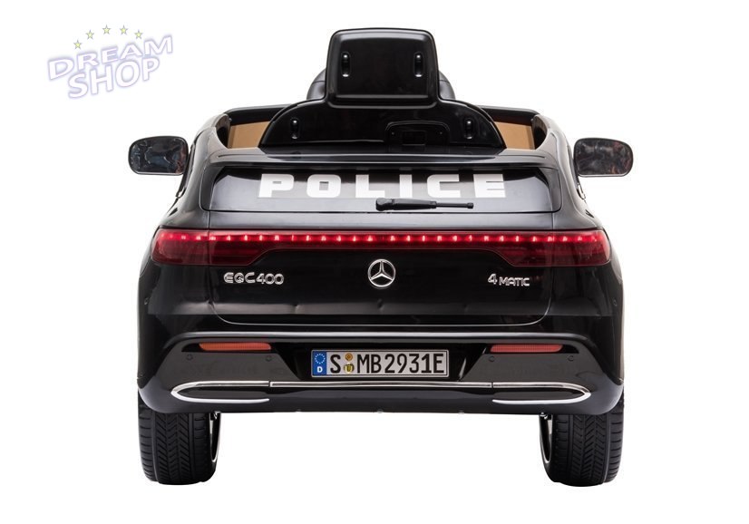 Auto na Akumulator Mercedes EQC 400 Policja Czarny Auto na Akumulator Mercedes EQC 400 Policja Czarny