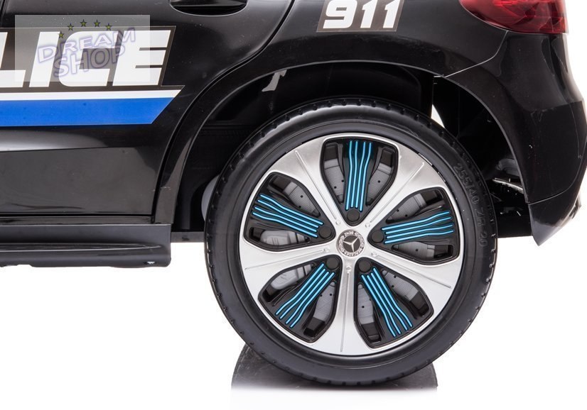 Auto na Akumulator Mercedes EQC 400 Policja Czarny Auto na Akumulator Mercedes EQC 400 Policja Czarny