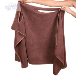 Ręczniko - Szlafrok brązowy RĘCZNIK ramiączka
