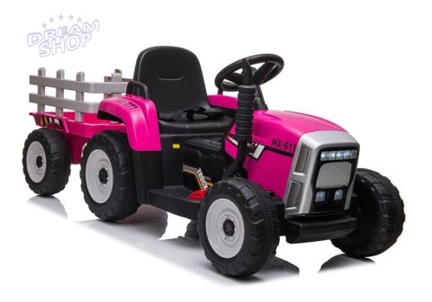 Traktor na Akumulator z Przyczepą XMX611 Różowy