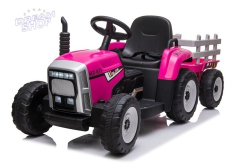 Traktor na Akumulator z Przyczepą XMX611 Różowy